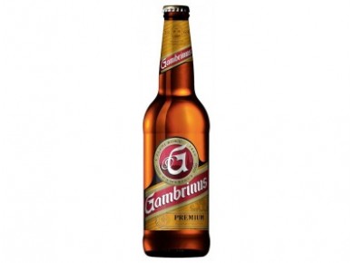 Пиво GAMBRINUS светлое в стекле,0,5л