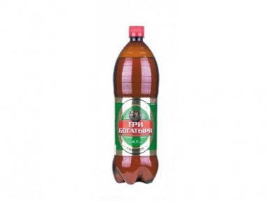 Пиво ТРИ БОГАТЫРЯ светлое, 1,5л