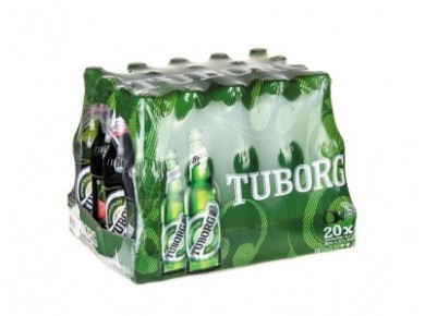 Пиво TUBORG GREEN, светлое, стекло, 0,5 л