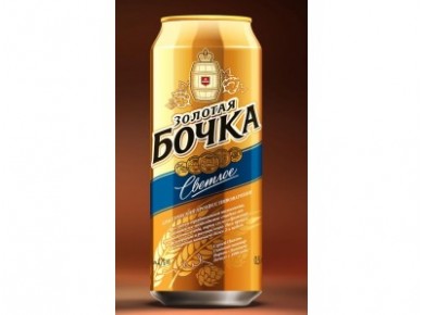 Пиво ЗОЛОТАЯ БОЧКА светлое, 0,5л