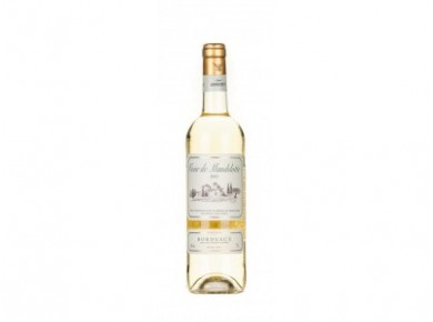Вино TOUR DE MANDELOTTE Bordeaux AOC белое сухое, 0,75л