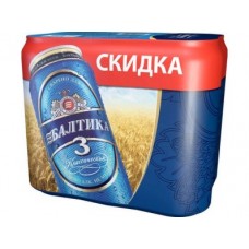 Пиво БАЛТИКА светлое, 6*0,5л