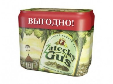 Пиво ZATECKY GUS мультипак, 0,5л*6шт