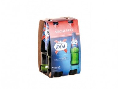 Пиво KRONENBOURG светлое стекло 4,5%, 4х0,46л