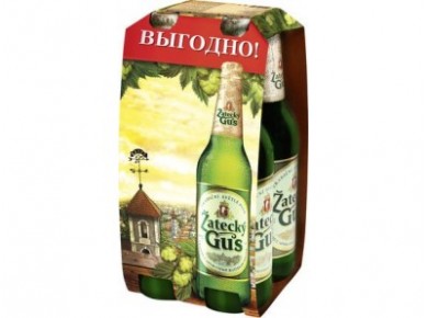Пиво ZATECKY GUS светлое мультипак, 4*0,5л
