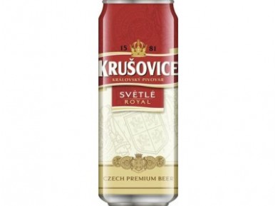 Пиво KRUSOVICE Royal светлое ж/б, 0,5 л