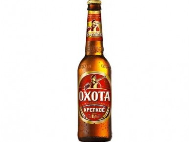 Пиво ОХОТА крепкое ж/б 8,1%, 0,48 л