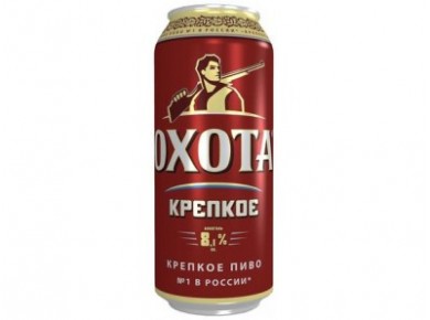 Пиво ОХОТА светлое крепкое, 480 мл