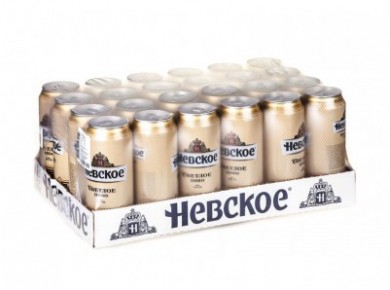 Пиво НЕВСКОЕ светлое жестяная банка, 0,5л
