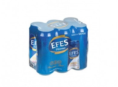 Пиво EFES PILSENER светлое, 0,5л
