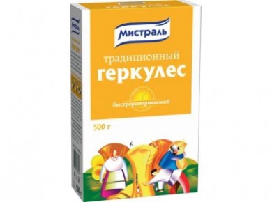 Хлопья МИСТРАЛЬ геркулес, 500г, 1 штука