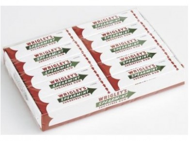 Жевательная резинка WRIGLEY S Spearmint, 13г, 1 штука