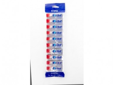 Жевательная резинка ORBIT white классический, 13,6г*10, 10 штук