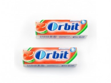 Жевательная резинка ORBIT сочный арбуз, 13,6г, 30 штук