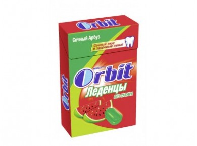 Леденцы ORBIT сочный арбуз, 35г, 8 штук