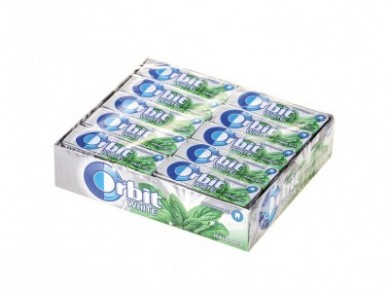 Жевательная резинка ORBIT WHITE Нежная Мята, 13,6г, 30 штук