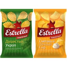 Чипсы ESTRELLA Душистый укроп, 85г, 4 пакета