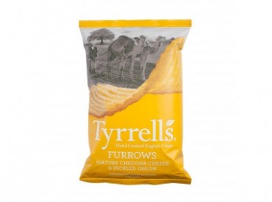Чипсы TYRRELLS с сыром Чеддер, 150г, 1 штука