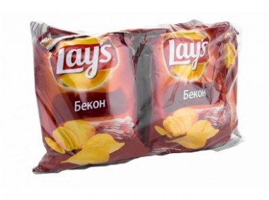 Чипсы LAY`S мах бекон, 80г, 4 штуки