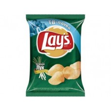 Чипсы LAY`S со вкусом сметаны и зелени, 150г, 1 штука