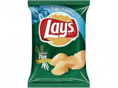 Чипсы LAY`S со вкусом сметаны и зелени, 150г, 1 штука