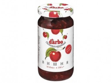 Конфитюр DARBO Вишня низкокалорийный , 220г, 1 штука