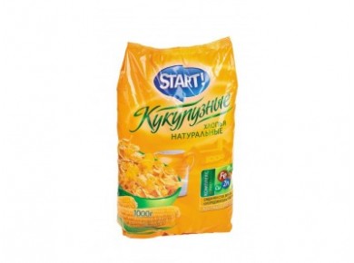 Хлопья START кукурузные, 1кг, 1 штука