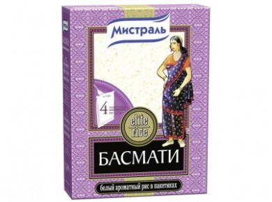 Рис басмати МИСТРАЛЬ, в пакетиках, 4x125г, 1 штука