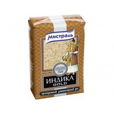 Рис МИСТРАЛЬ Индика Gold Пропаренный Длиннозерный, 1кг, 1 пакет