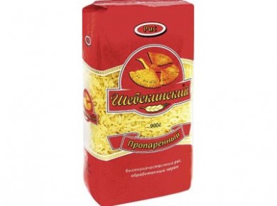 Рис пропаренный ШЕБЕКИНСКИЕ, 900г, 2 штуки