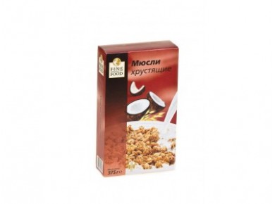 Мюсли хрустящие FINE FOOD, 375г, 1 штука