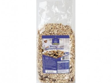 Мюсли HORECA SELECT с фруктами и орехами, 1кг, 1 штука
