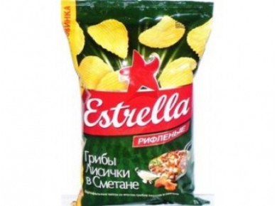 Чипсы ESTRELLA Лисички в сметане, 85г, 4 штуки