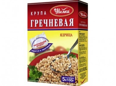 Гречневая крупа ядрица УВЕЛКА, 100гх5, 1 коробка