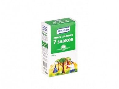 Хлопья МИСТРАЛЬ 7 злаков, 500г, 1 штука