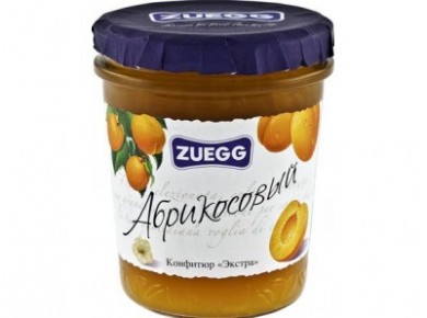 Конфитюр ZUEGG Абрикос, 320г, 1 штука