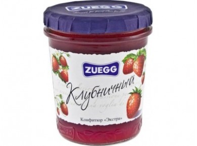 Конфитюр ZUEGG Клубника, 320г, 1 штука