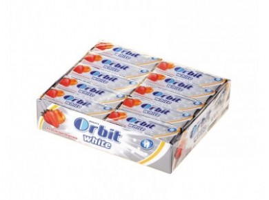 Жевательная резинка ORBIT экзотика клубника, 13,6г, 30 штук