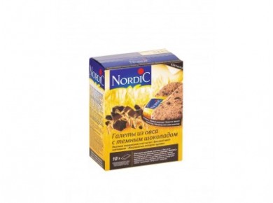 Галеты NORDIC из овса с шоколадом, 300г, 1 штука