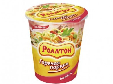 Лапша РОЛЛТОН говядина, в стакане, 65г*2, 2 штуки