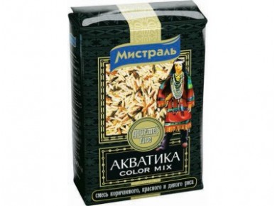 Рис МИСТРАЛЬ дикий Акватика Color Mix, 500г, 1 штука