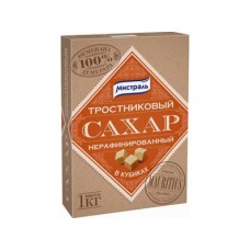 Сахар нерафинированный в кубиках МИСТРАЛЬ, 1кг, 1 штука