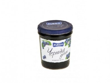 Конфитюр ZUEGG Черника дикая , 320г, 1 штука