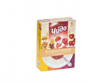 Каша ЧУДО овсяные хлопья ассорти, 210г, 1 штука