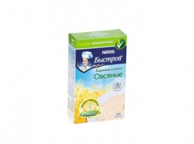Хлопья БЫСТРОВ овсяные, 350г, 1 штука
