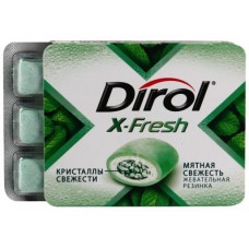 Жевательная резинка DIROL X-Fresh мятная свежесть,18г, 12 упаковок