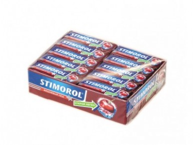 Жевательная резинка STIMOROL вишнёвый лёд,13,6г, 30 упаковок