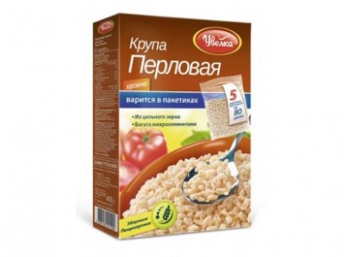 Перловая крупа УВЕЛКА пакет, 400г, 2 упаковки