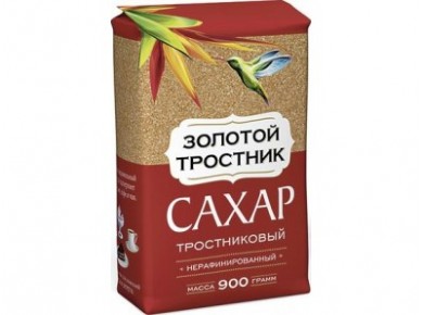 Сахар тростниковый ЗОЛОТОЙ ТРОСТНИК,900г, 1 штука