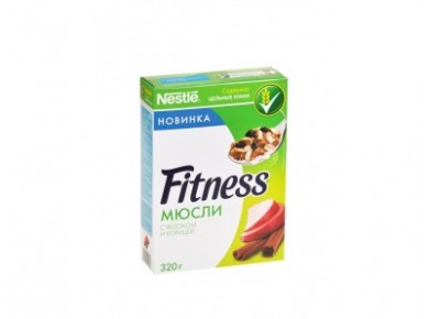 Мюсли FITNESS яблоко и корица, 320г, 1 штука